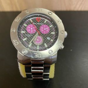 TONINO LAMBORGHINI Mens Stainless Steel Silver Plated Watch